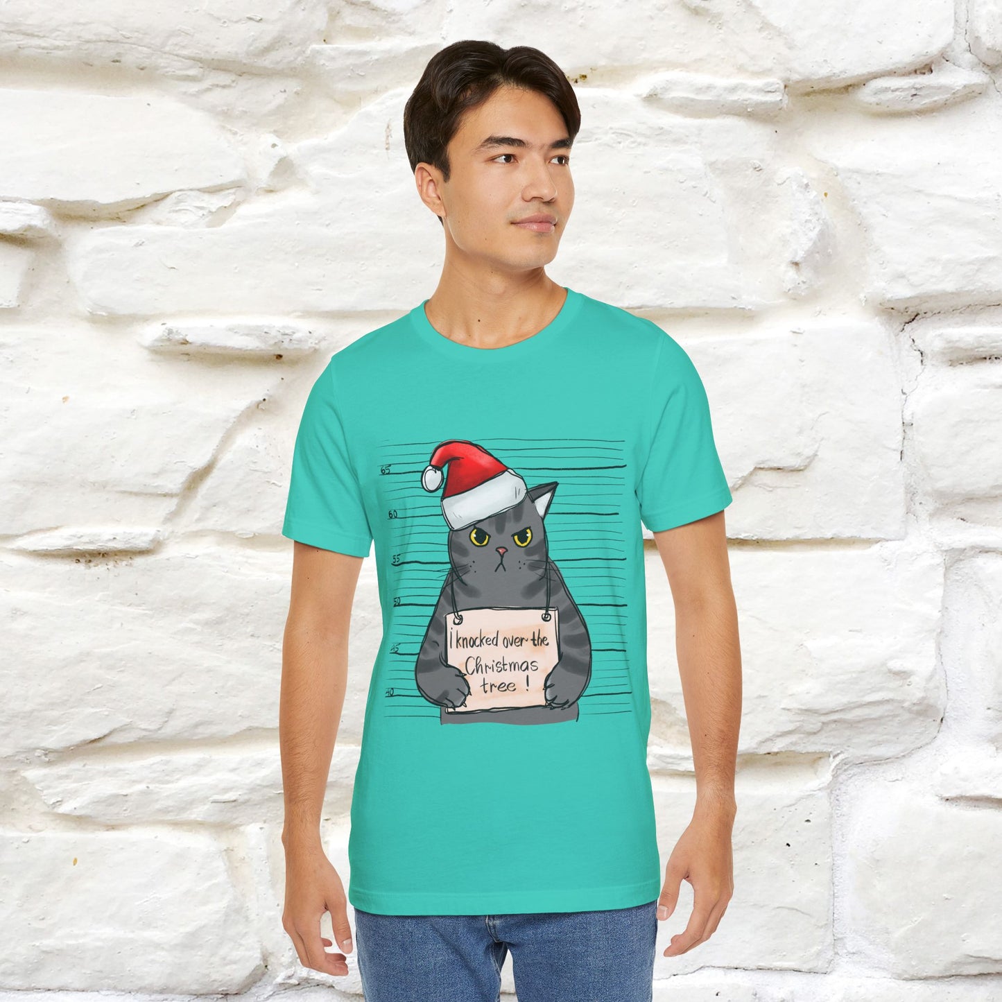 "I Knocked Over The Christmas Tree " |Funny Cat T-Shirt | Nunu&Miao Studio