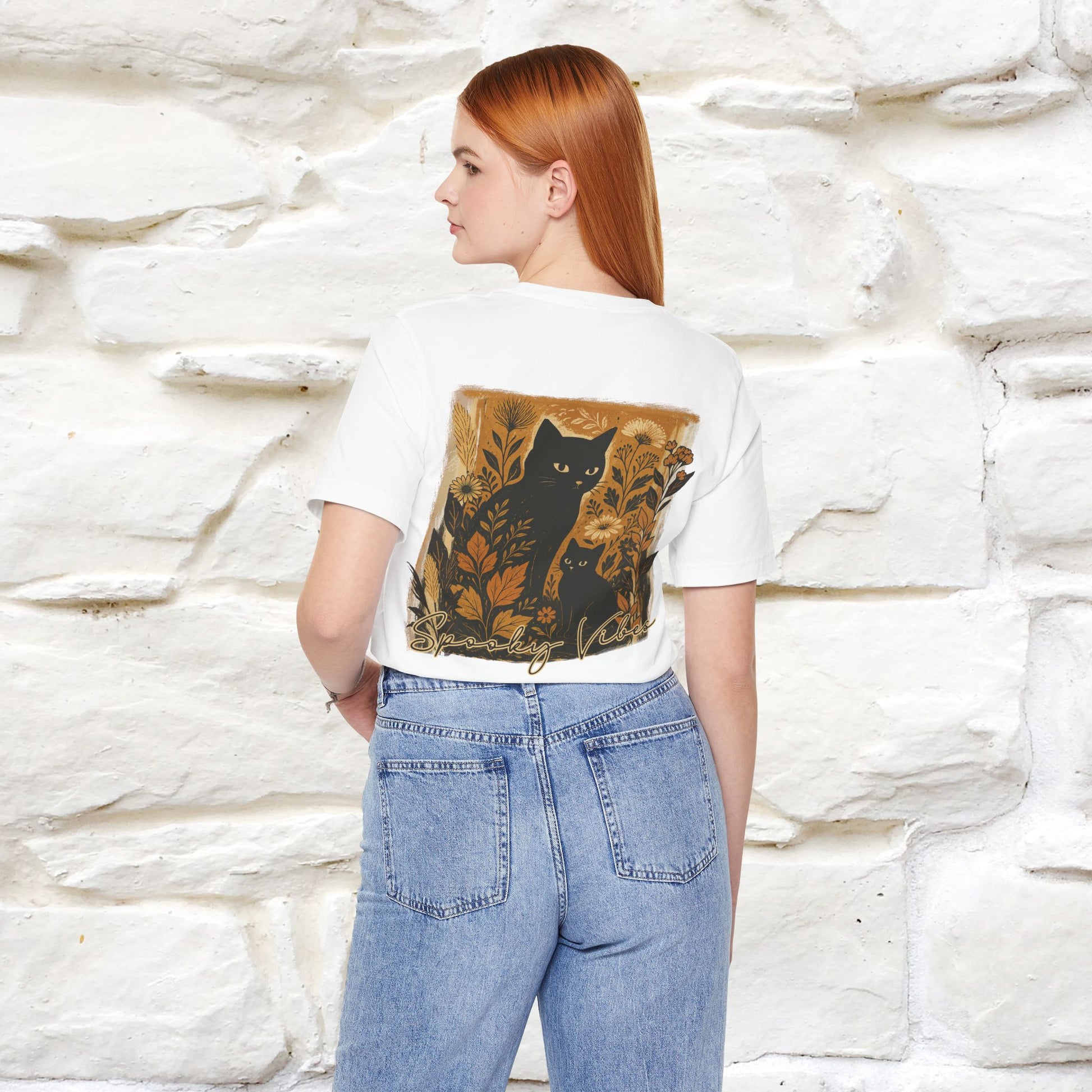 "Spooky Vibes" Cat T-shirt |Nunu&Miao Studio - Nunu&Miao Studio