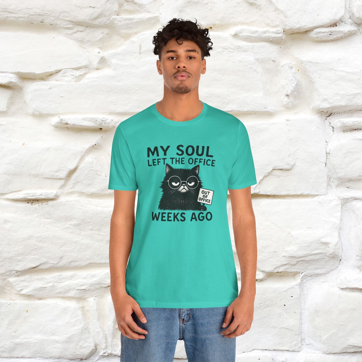 "My Soul Left The Office..." |Funny Cat T-Shirt | Nunu&Miao Studio - Nunu&Miao Studio