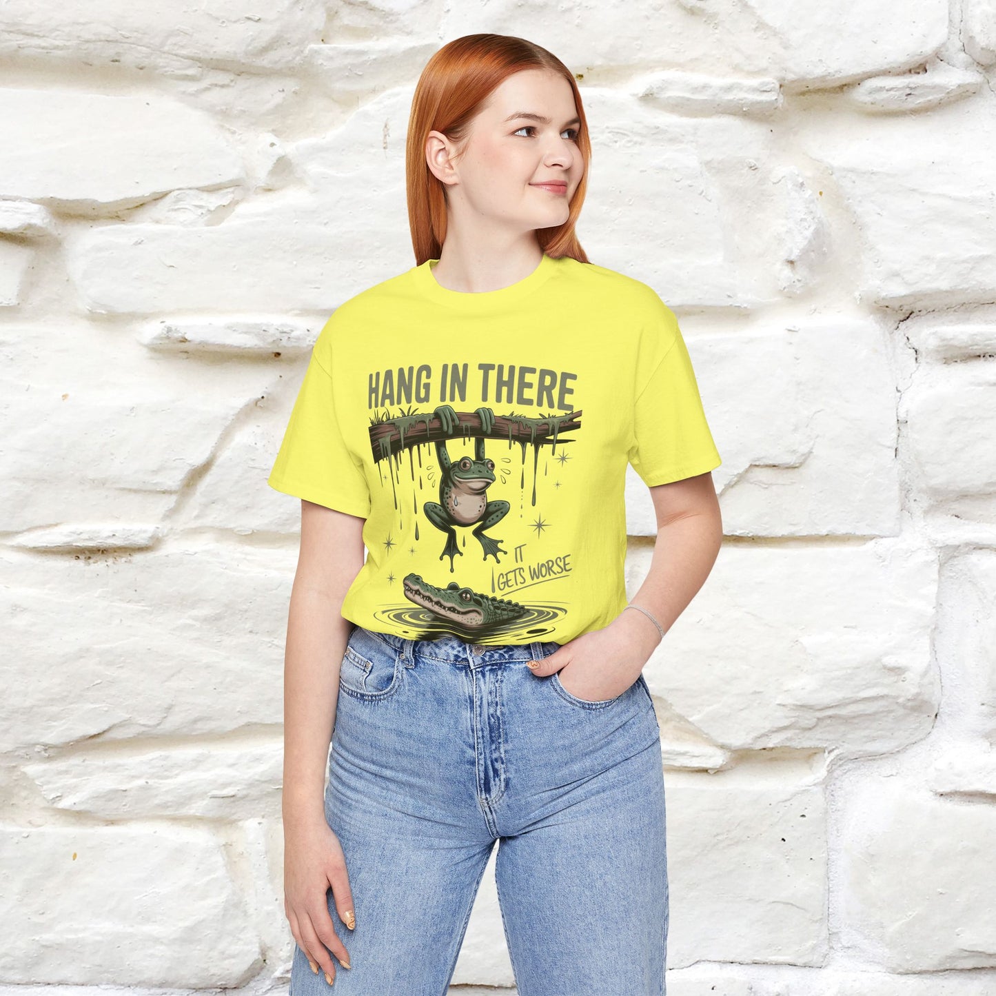 "Hang In There" Funny T-shirt |Nunu&Miao Studio - Nunu&Miao Studio