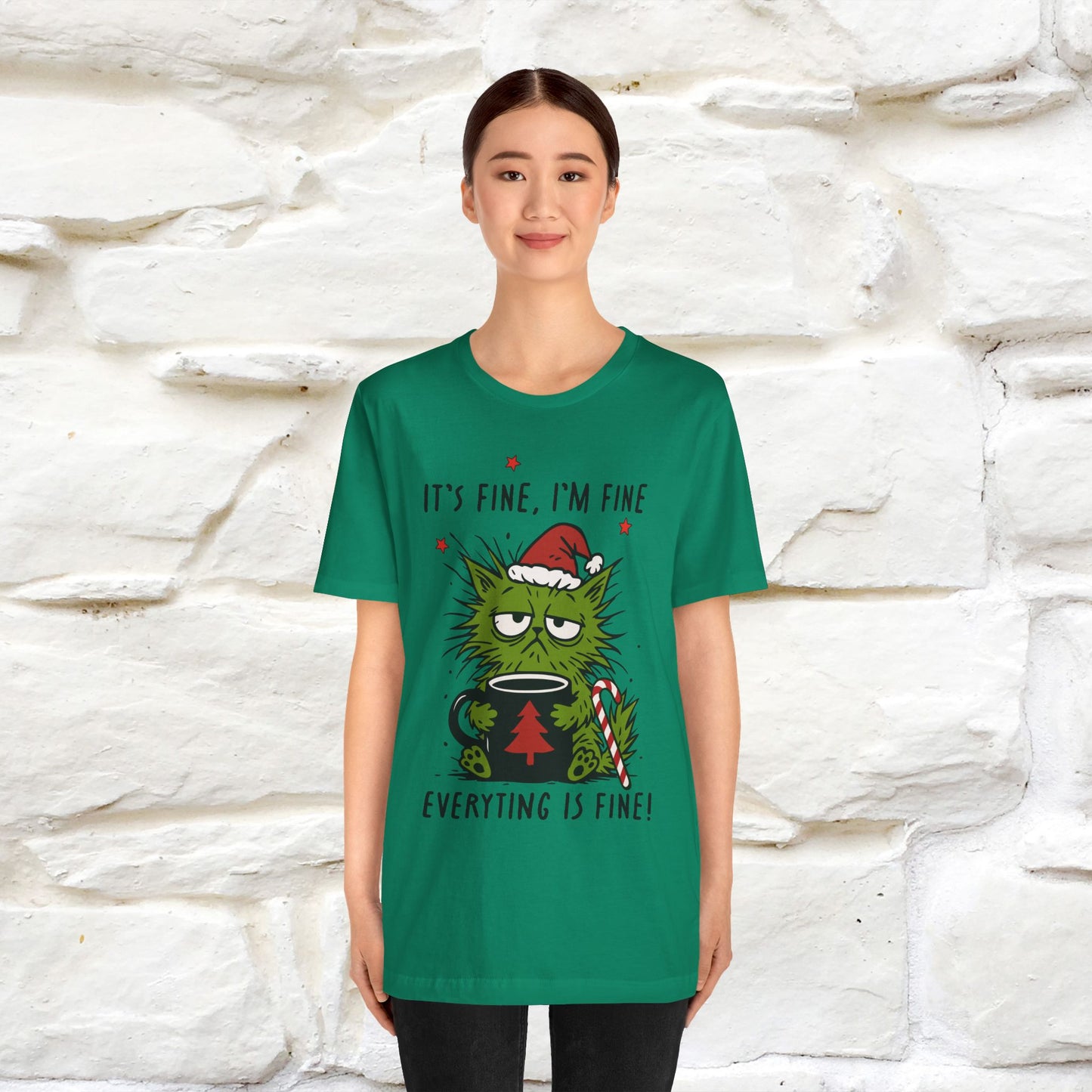 "It's Fine, I'm Fine  ...." |Funny Cat  T-Shirt | Nunu&Miao Studio