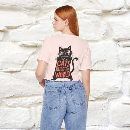 “Cats Rule The World” |Cat T-Shirt | Front & Back Design | Nunu&Miao Studio