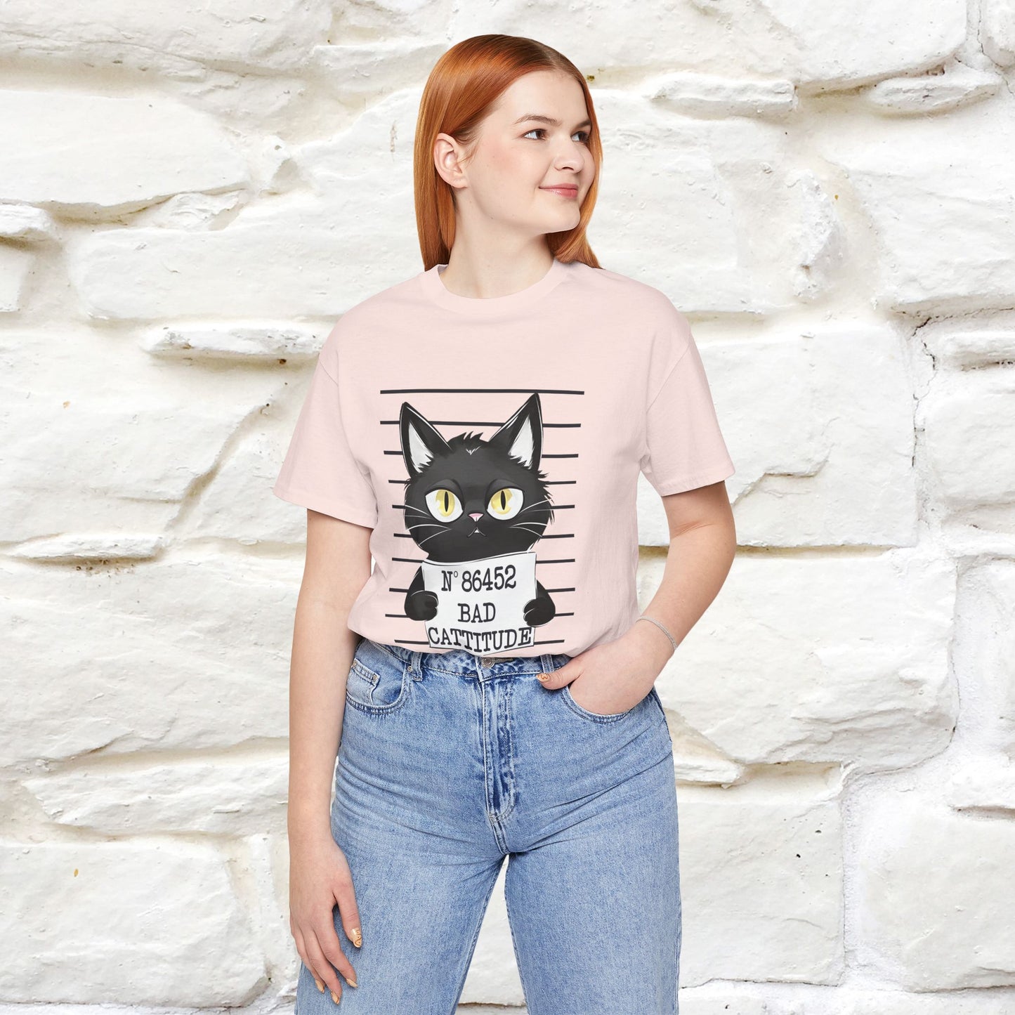 "Bad Cattitude" T-Shirt for Men & Women | 100% Cotton* - Nunu&Miao Studio