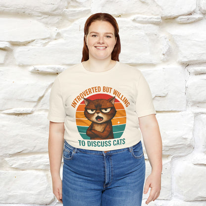 "Introverted But Willing To Discuss Cats" Antisocial Cat T-shirt |Nunu&Miao Studio - Nunu&Miao Studio