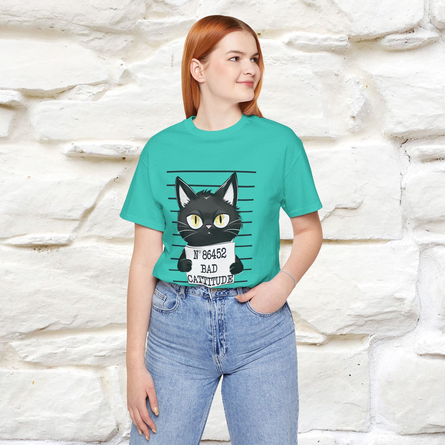 "Bad Cattitude" T-Shirt for Men & Women | 100% Cotton* - Nunu&Miao Studio
