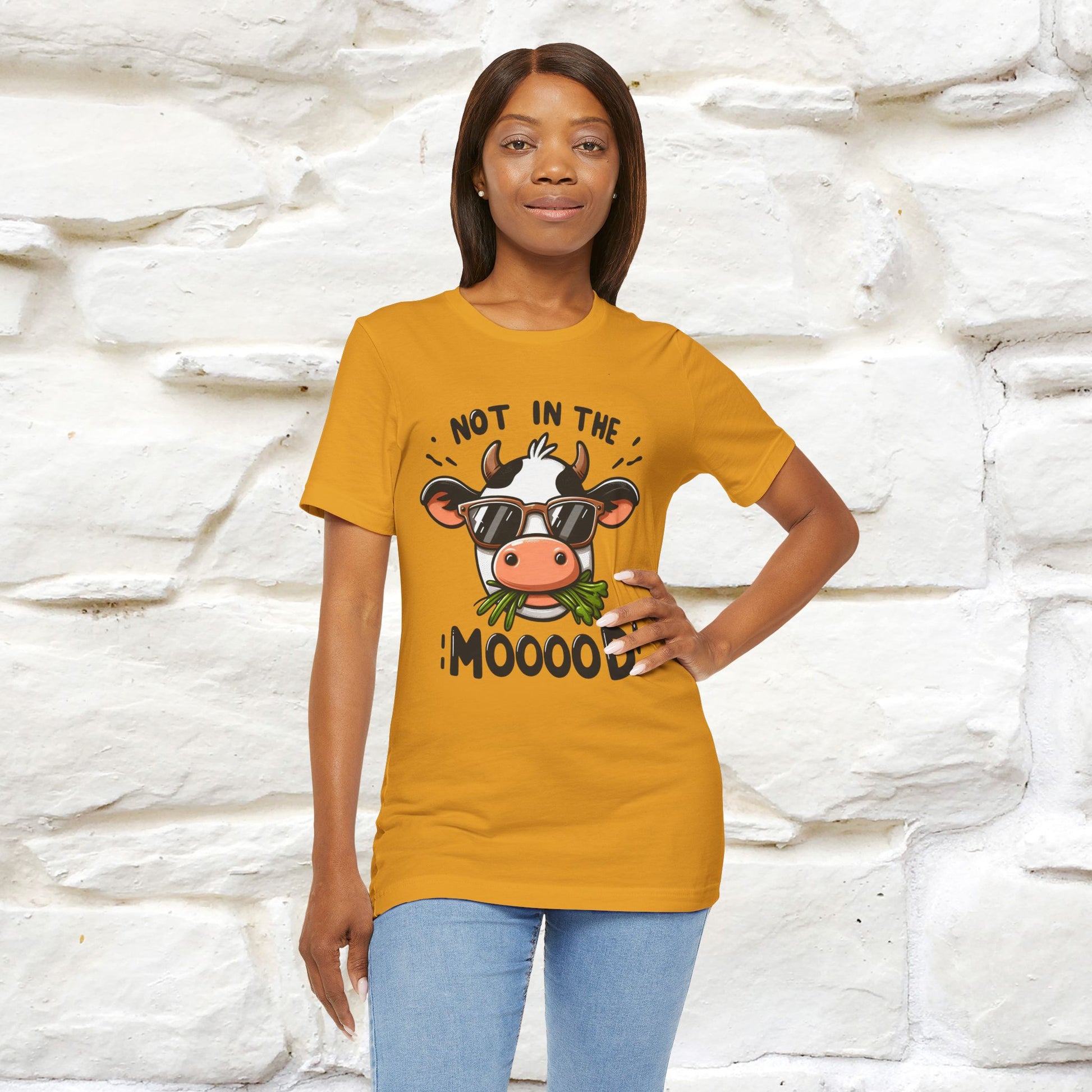 Not In The Moood – Funny Cow Pun T-Shirt | Nunu & Miao Studio - Nunu&Miao Studio