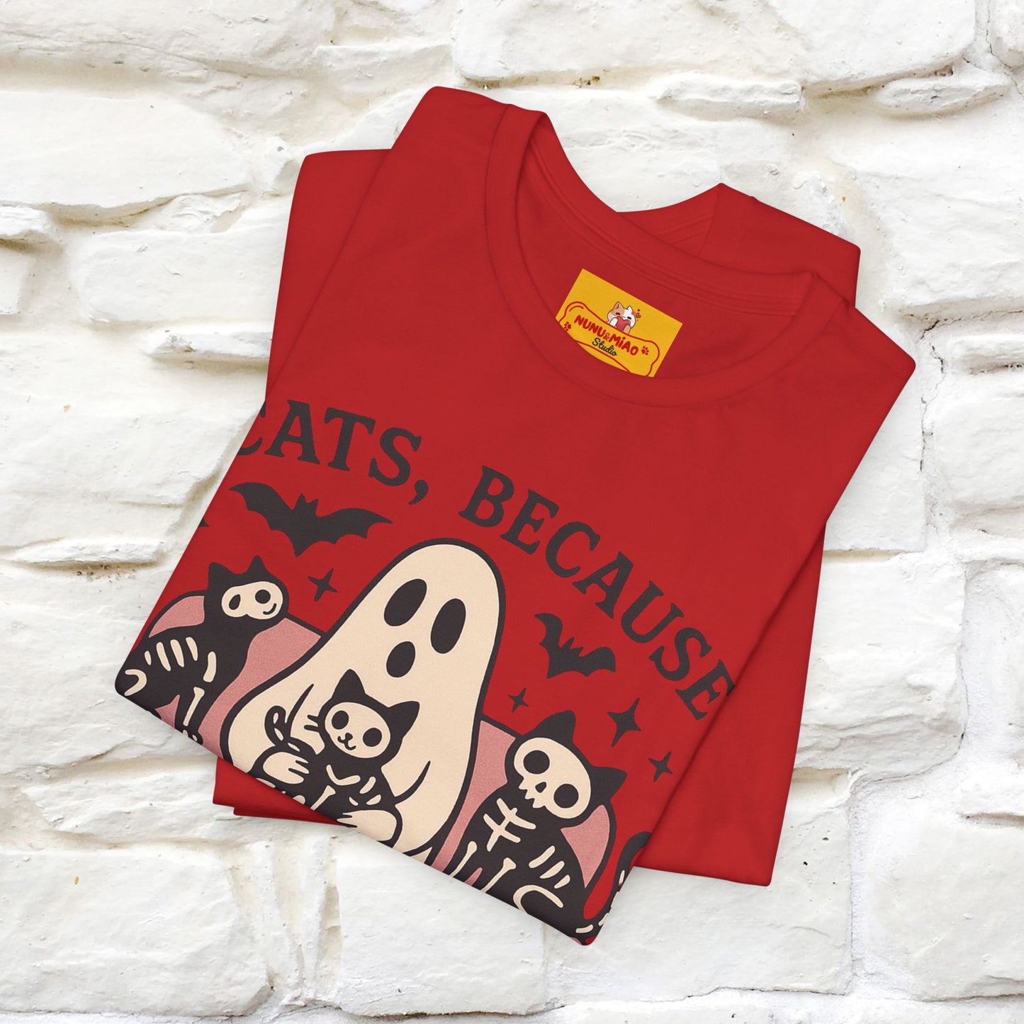 "Cat Because People Are Creepy" Halloween Cat T-shirt |Nunu&Miao Studio - Nunu&Miao Studio