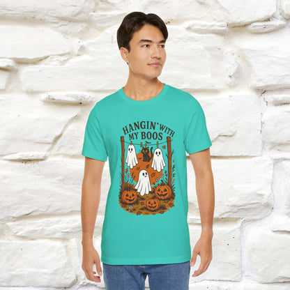 "Hanging With My Boos" Halloween Cat T-shirt |Nunu&Miao Studio - Nunu&Miao Studio
