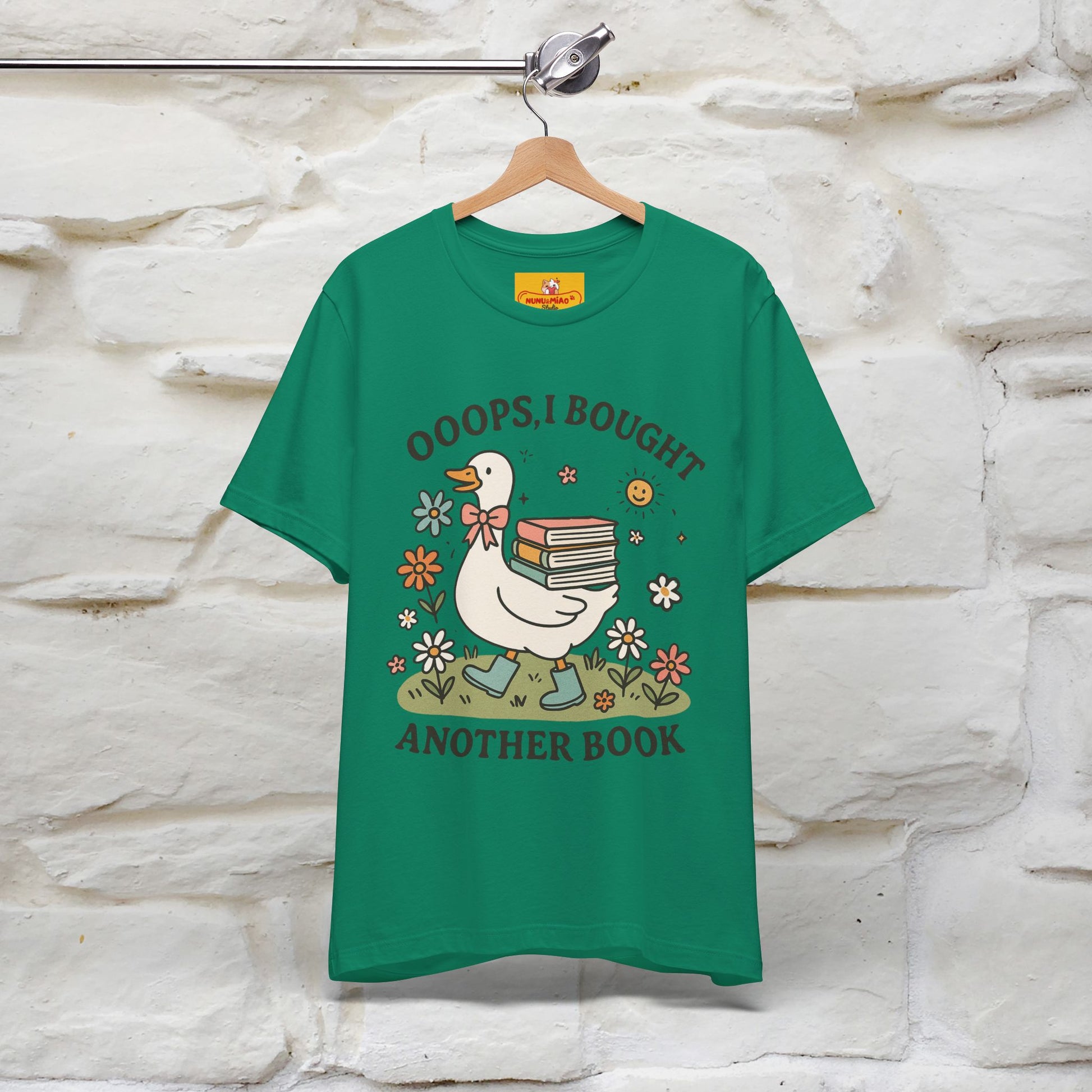 "Oooops I Bought Another Book" Funny Goose T-shirt |Nunu&Miao Studio - Nunu&Miao Studio