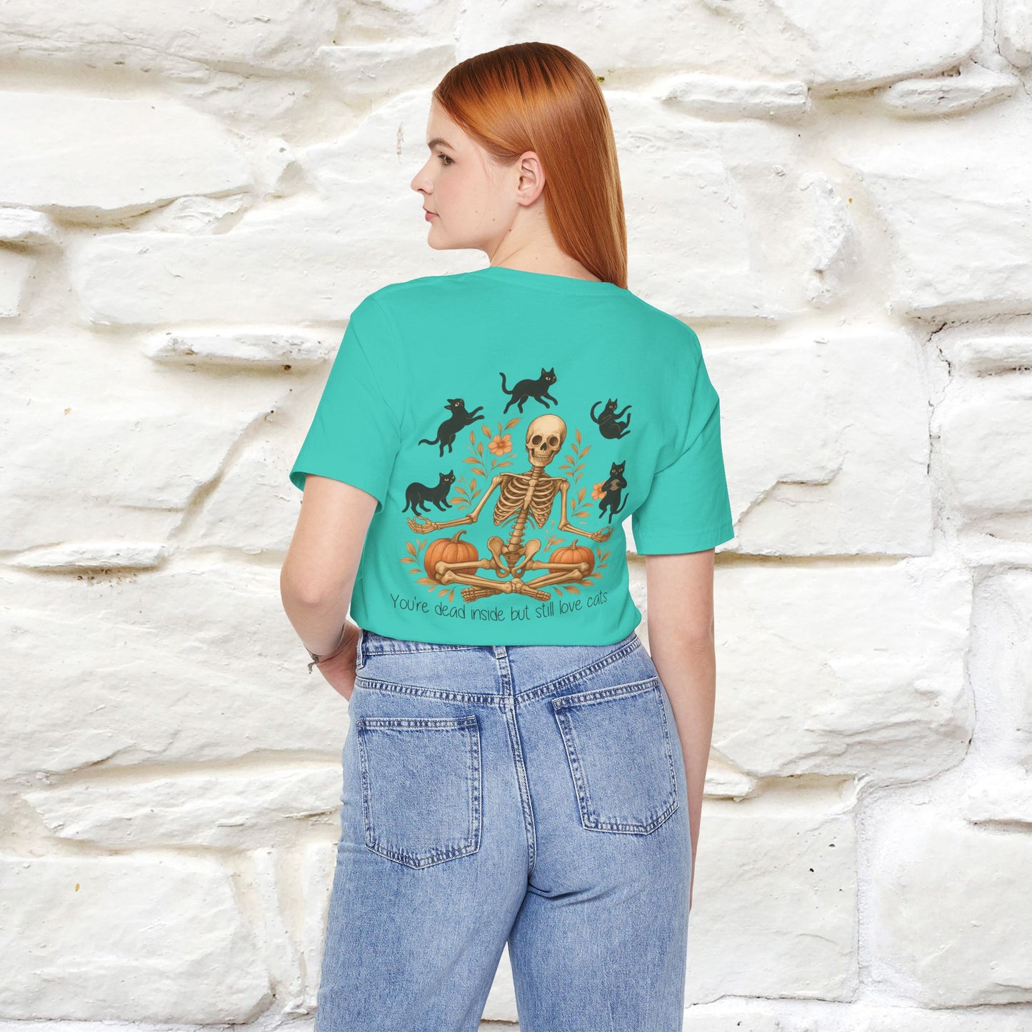 "You're Dead Inside But Still Love Cats " Halloween Cat T-shirt |Nunu&Miao Studio - Nunu&Miao Studio