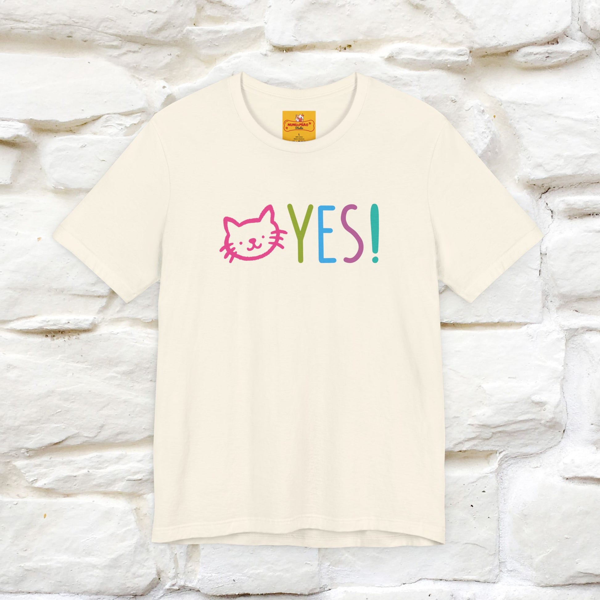 "Yes, Just Do It" Cat T-Shirt| Front & Back Design | Nunu&Miao Studio - Nunu&Miao Studio