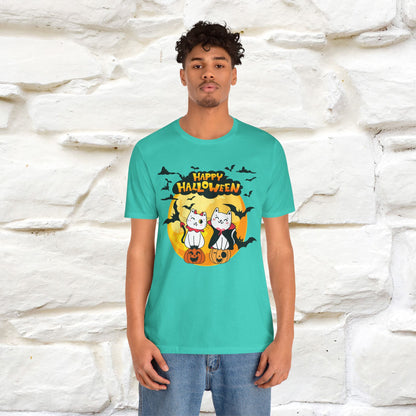 "Happy Halloween Cat Couple " Cat  T-shirt |Nunu&Miao Studio - Nunu&Miao Studio