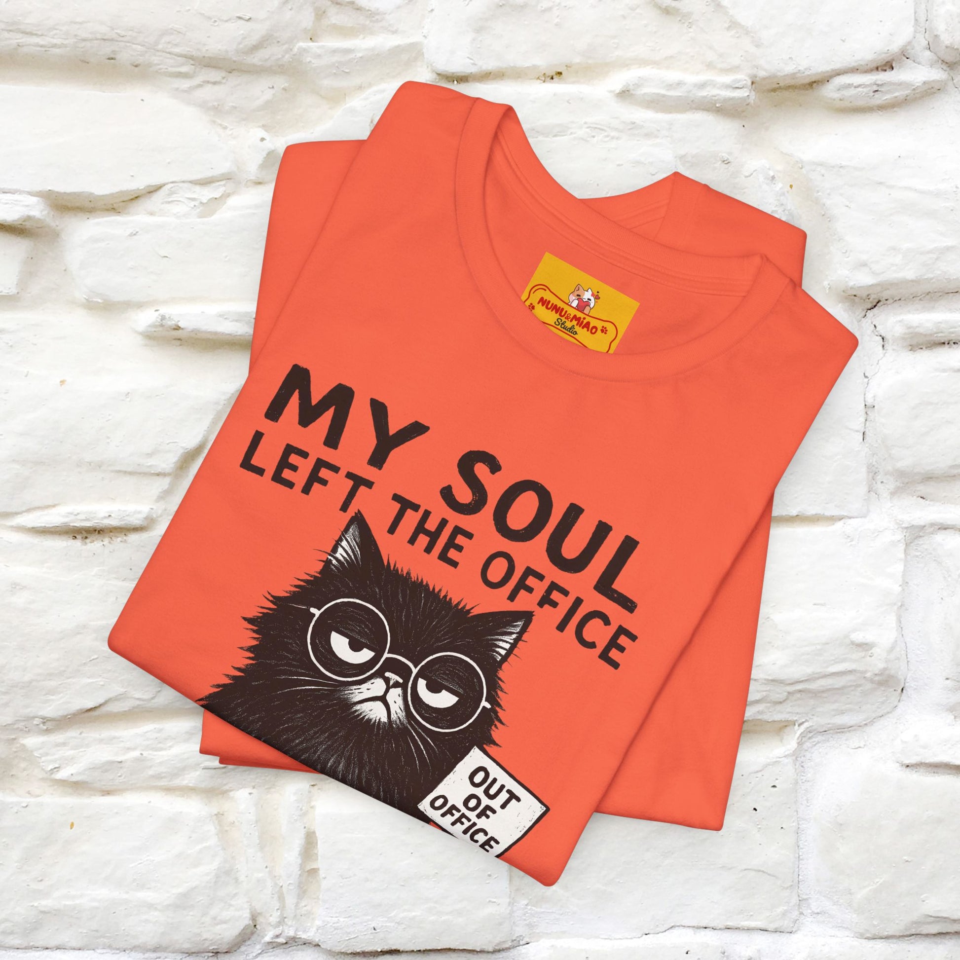 "My Soul Left The Office..." |Funny Cat T-Shirt | Nunu&Miao Studio - Nunu&Miao Studio