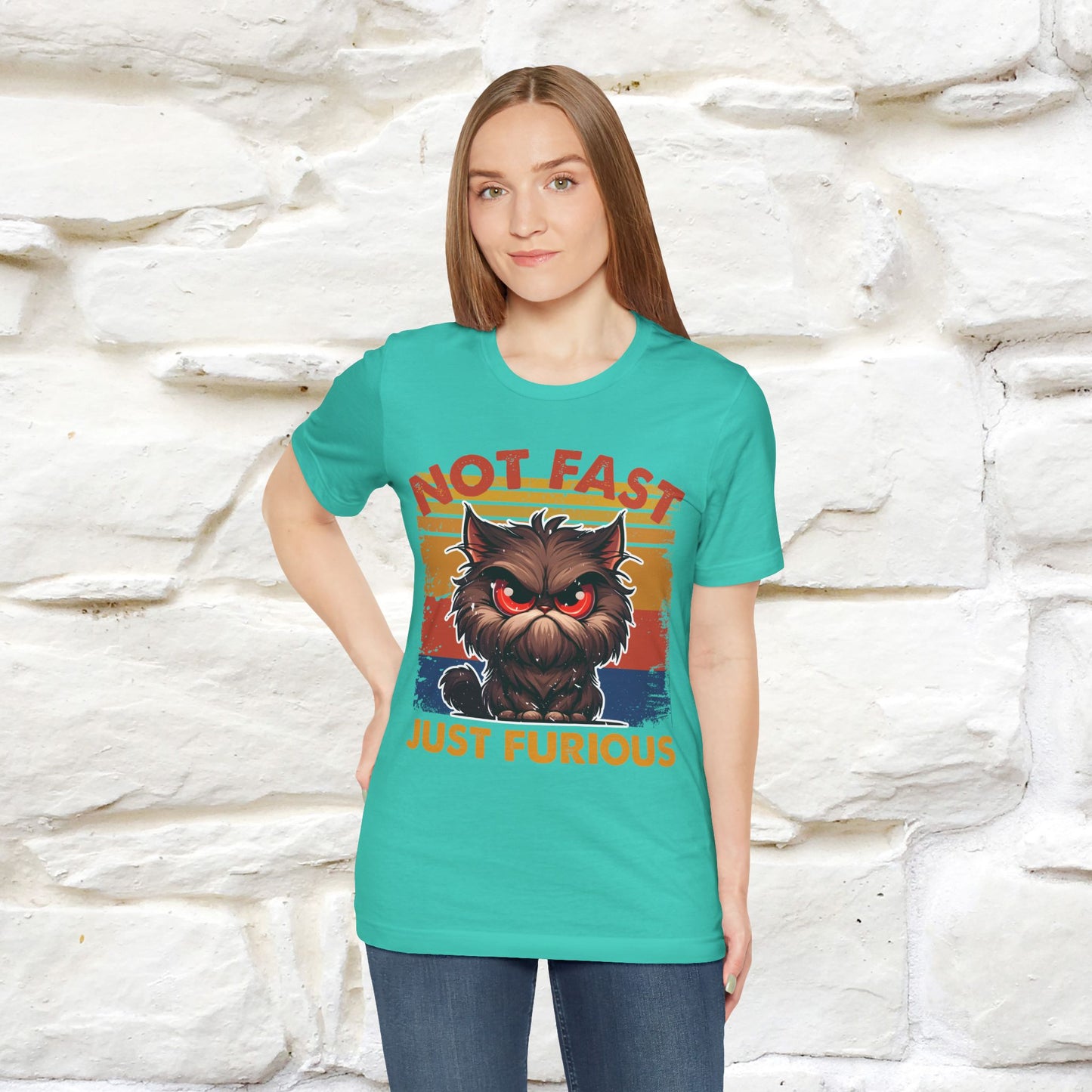 Not Fast, Just Furious |  Sarcastic Cat T-Shirt | Nunu&Miao Studio - Nunu&Miao Studio