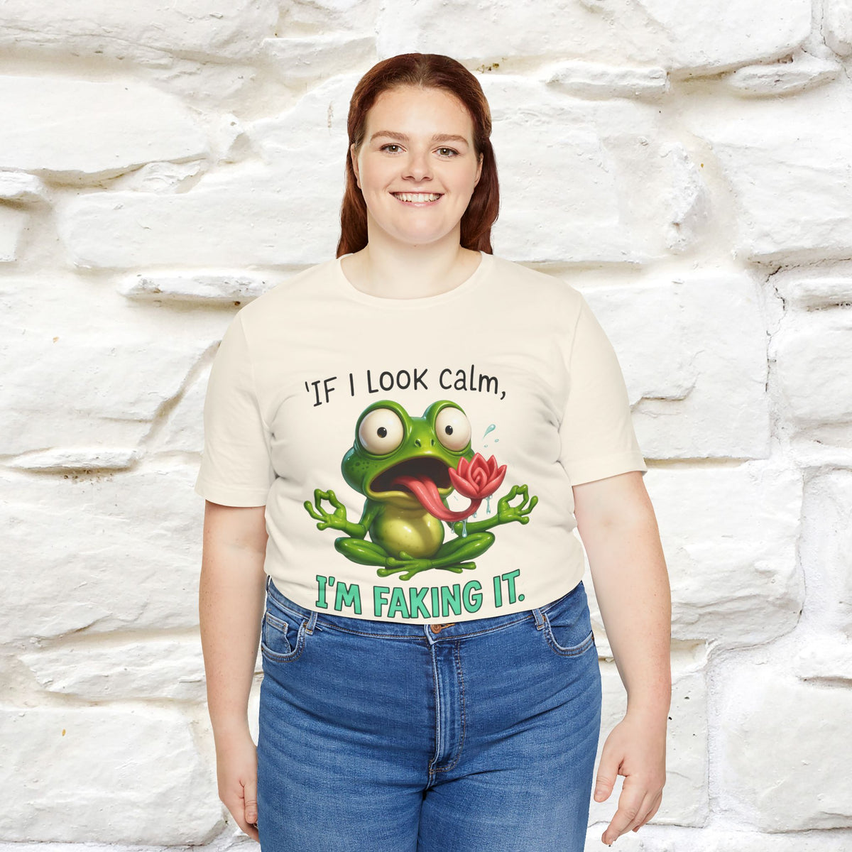 “If I Look Calm, I'm Faking It!” | Funny T-Shirt | Nunu&Miao Studio