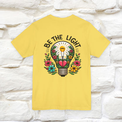 ''Be The Light" Cat T-Shirt| Front & Back Design | Nunu&Miao Studio - Nunu&Miao Studio