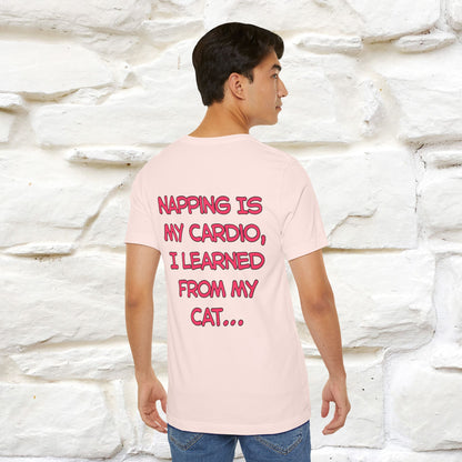 "Napping Is My Cardio, I Learned From My Cat…" Funny Cat T-shirt | Nunu&Miao Studio - Nunu&Miao Studio