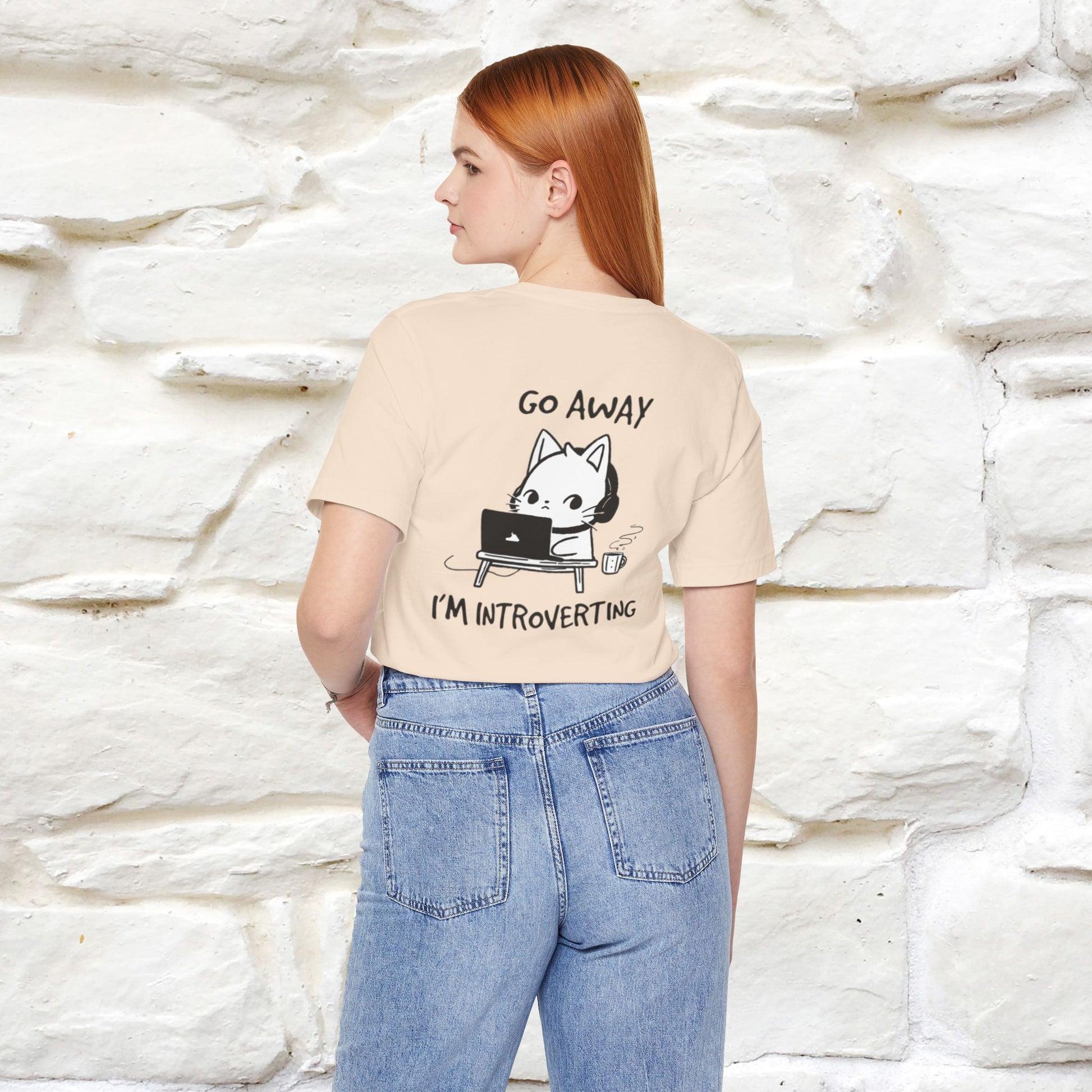 ''Go Away, I’m Introverting'' Cat T-Shirt | Nunu & Miao Studio - Nunu&Miao Studio
