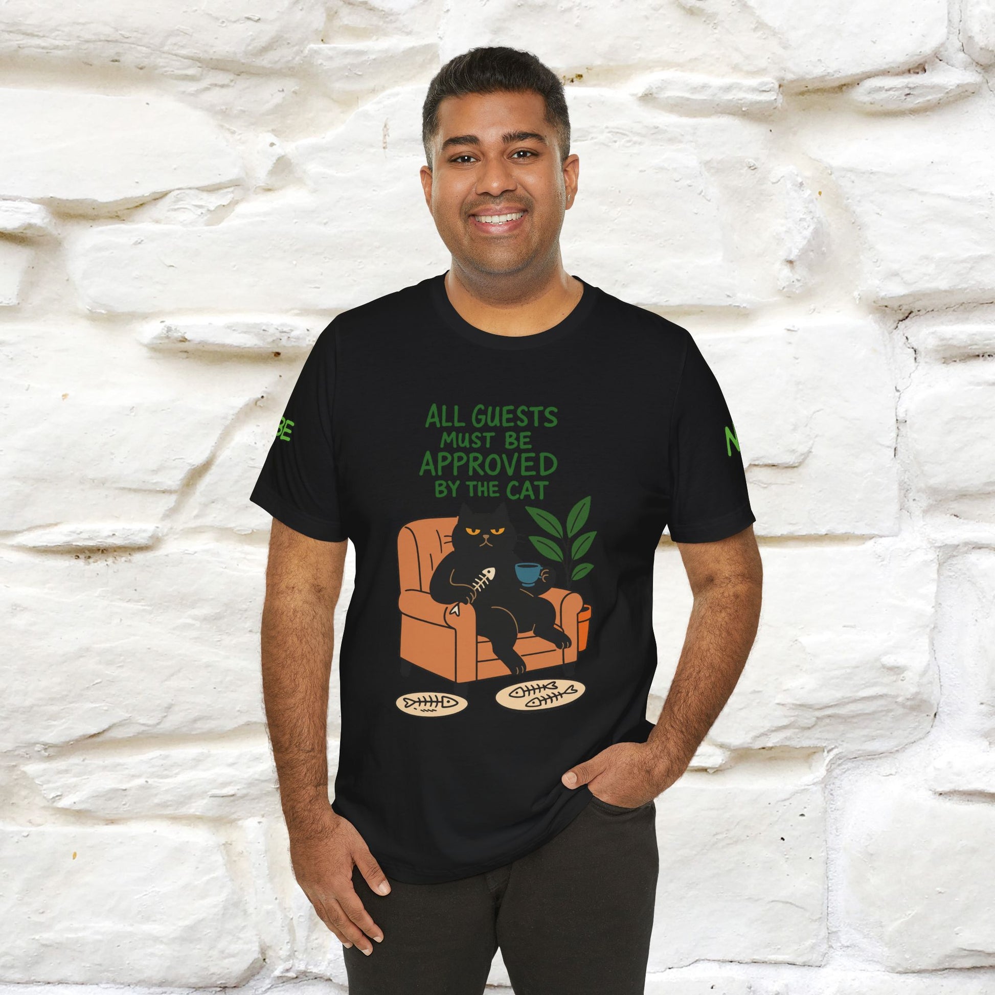 "All Guest Must Be Approved By The Cat - NO,MAYBE" Cat T-shirt |Nunu&Miao Studio - Nunu&Miao Studio