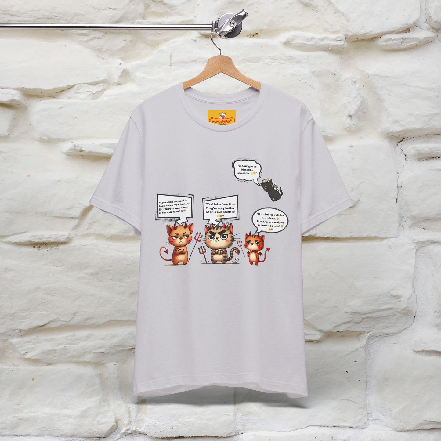 "Humans Are Way Ahead In The Evil Game! 😈😼" Cat  T-shirt |Nunu&Miao Studio - Nunu&Miao Studio