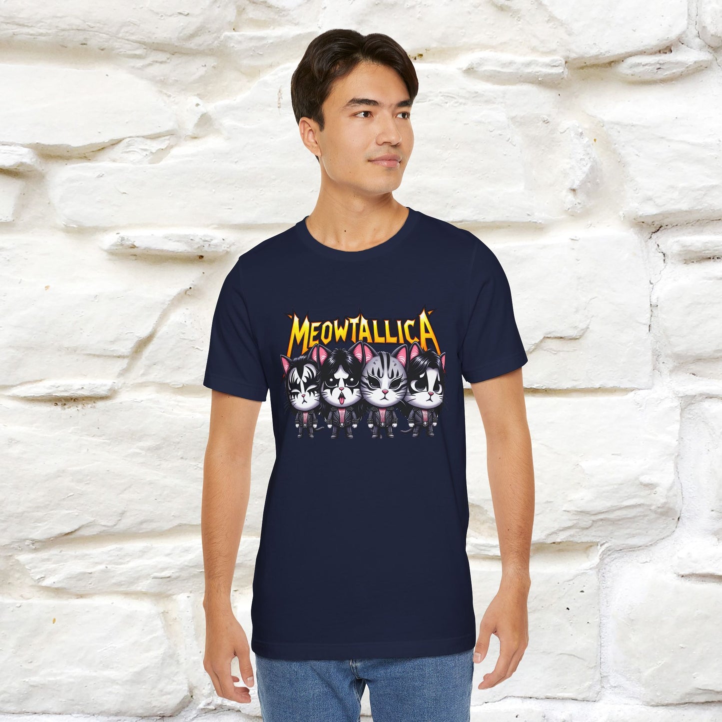 Meowtallica T-Shirt | Rock-Inspired Cat Tee| Nunu&Miao Studio - Nunu&Miao Studio