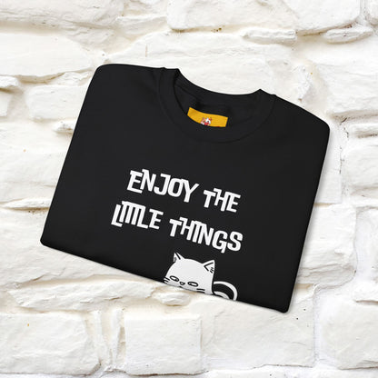 ''Enjoy the Little Things'' | Cute Cat Sweatshirt | Nunu&Miao Studio