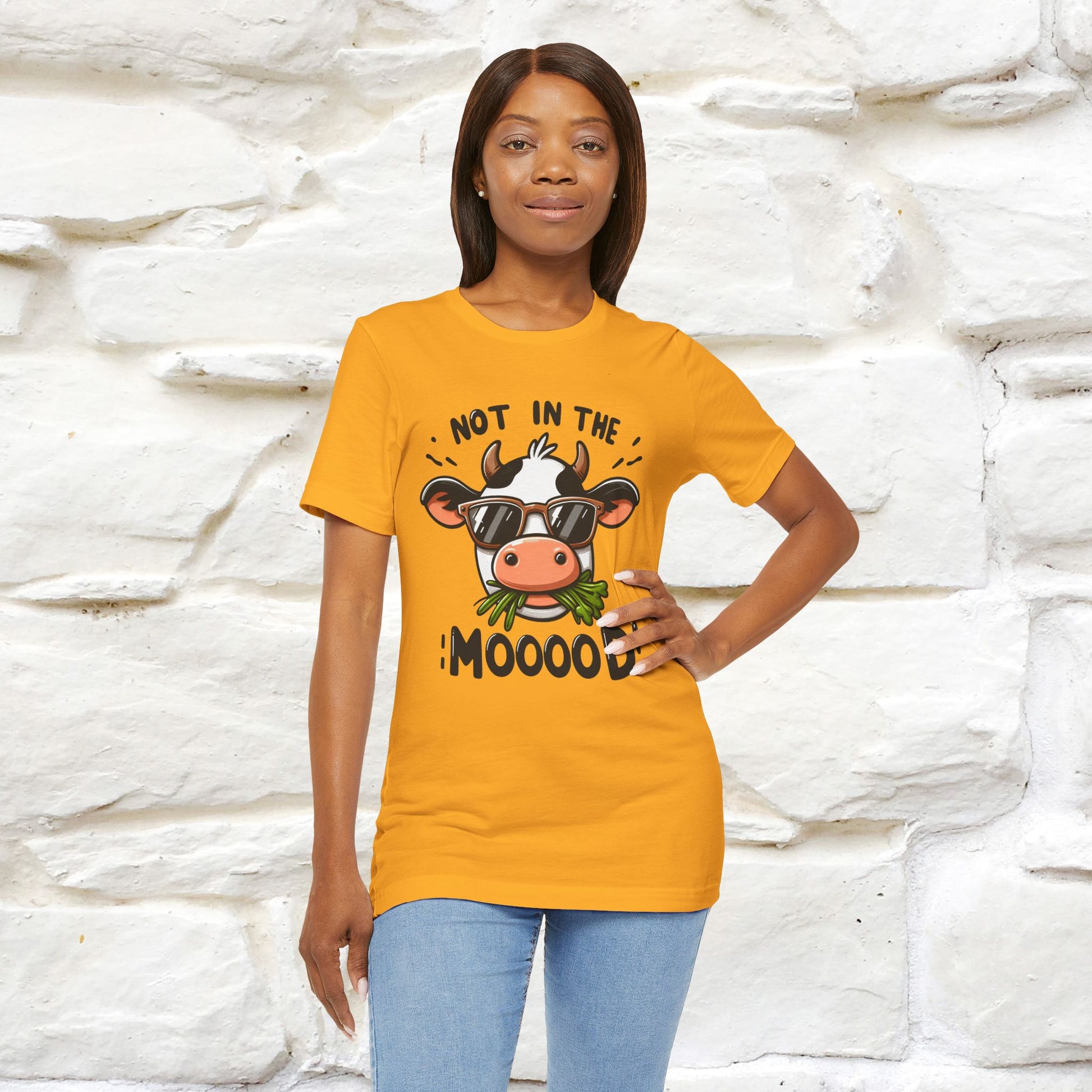 Not In The Moood – Funny Cow Pun T-Shirt | Nunu & Miao Studio - Nunu&Miao Studio