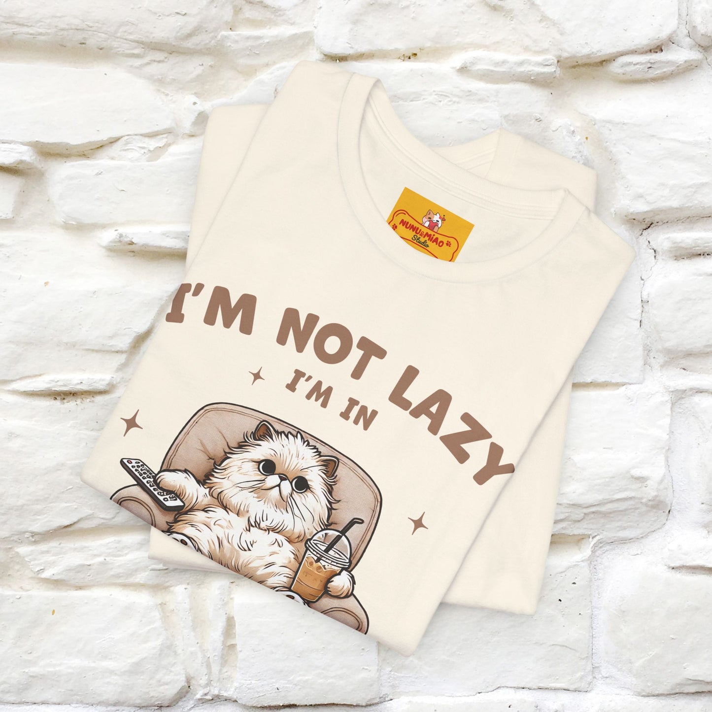 "I'm Not Lazy I'm In Energy-Saving Mode " Cat T-shirt |Nunu&Miao Studio - Nunu&Miao Studio