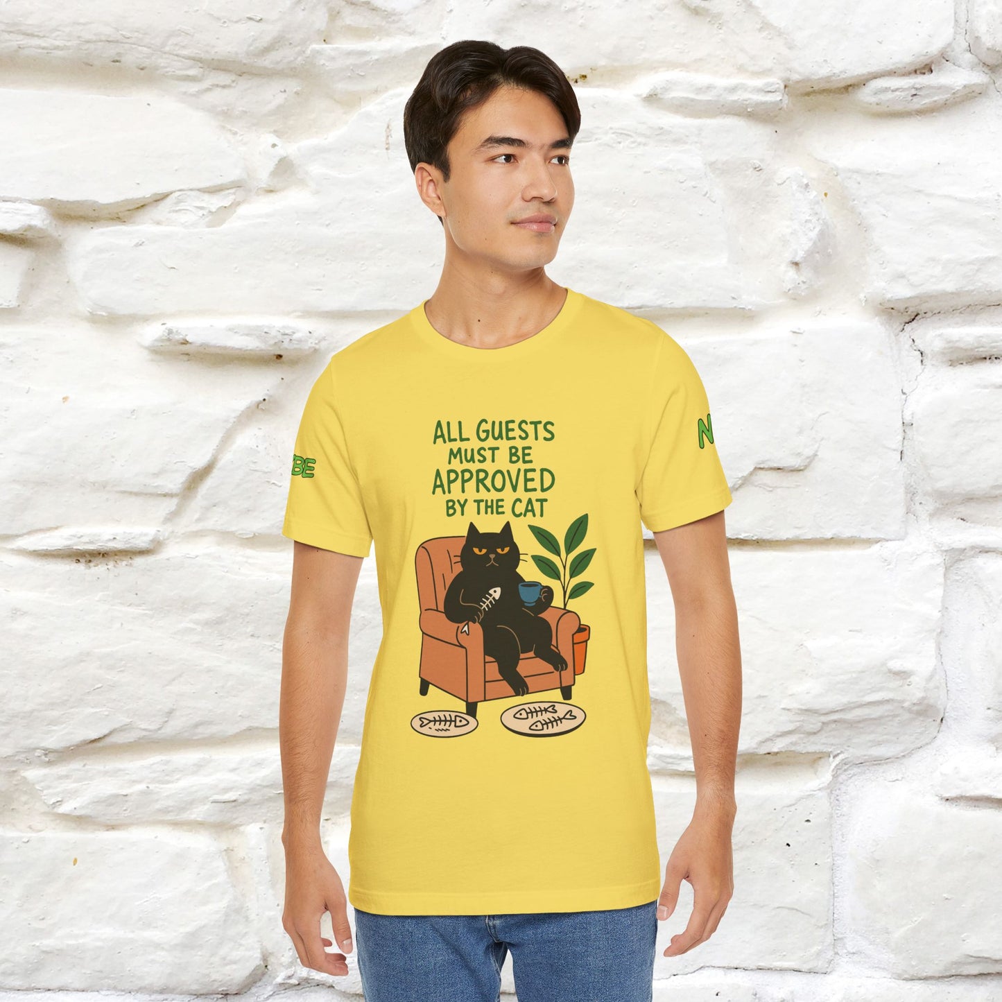 "All Guest Must Be Approved By The Cat - NO,MAYBE" Cat T-shirt |Nunu&Miao Studio
