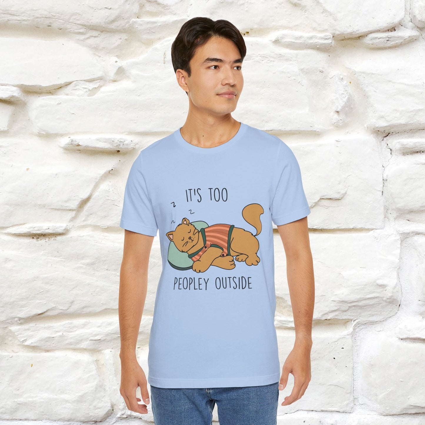 ''It’s Too Peopley Outside'' | Funny Cat T-Shirt | Nunu&Miao Studio - Nunu&Miao Studio