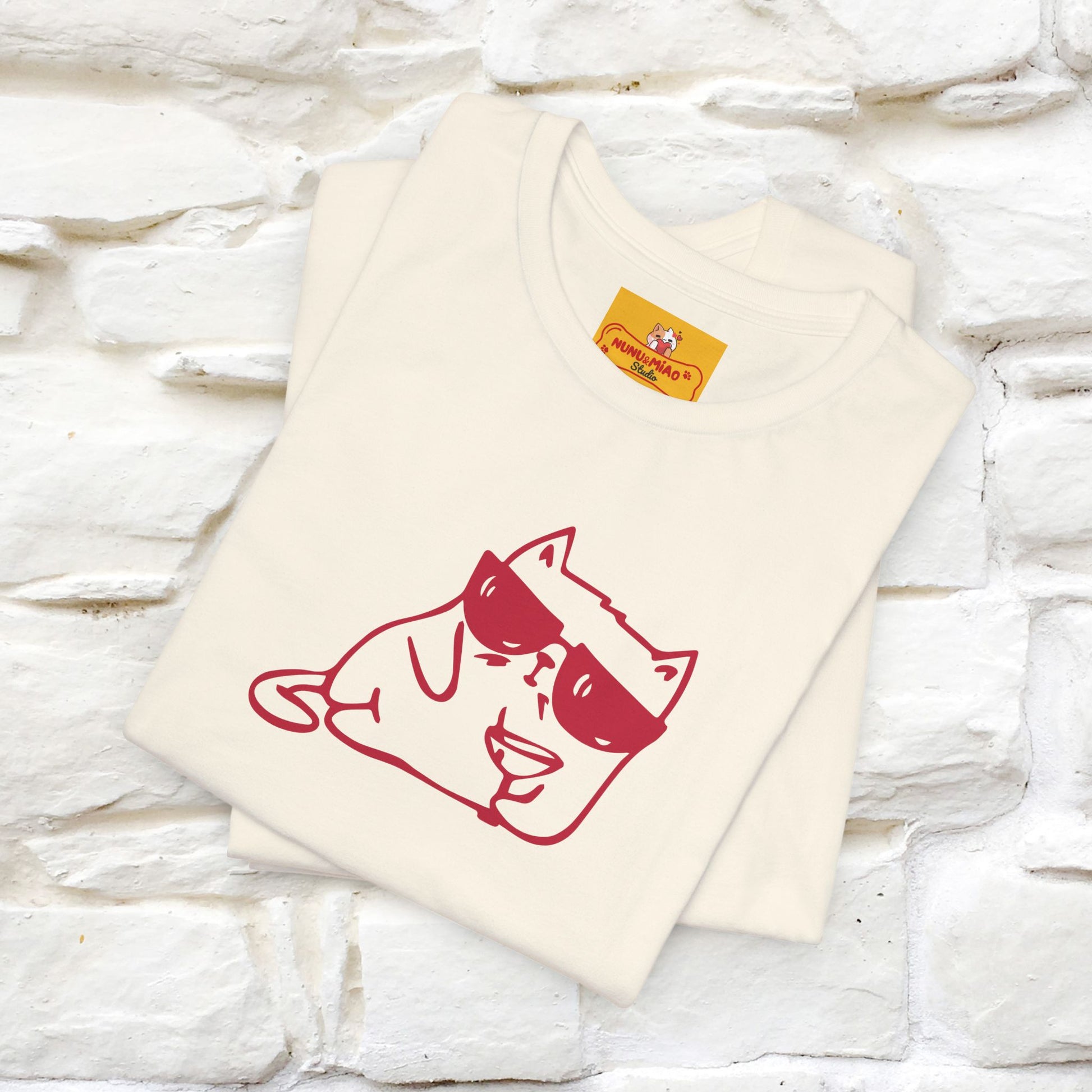 "I’m Happy, Which Often Looks Like Crazy" Cat T-Shirt| Front & Back Design | Nunu&Miao Studio - Nunu&Miao Studio