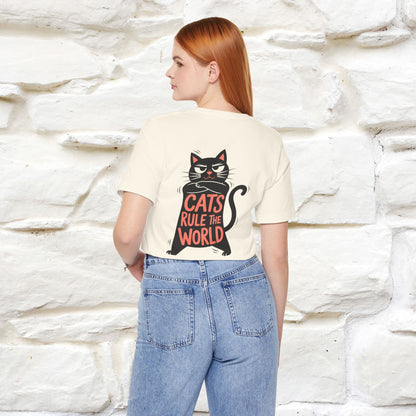 “Cats Rule The World” |Cat T-Shirt | Front & Back Design | Nunu&Miao Studio