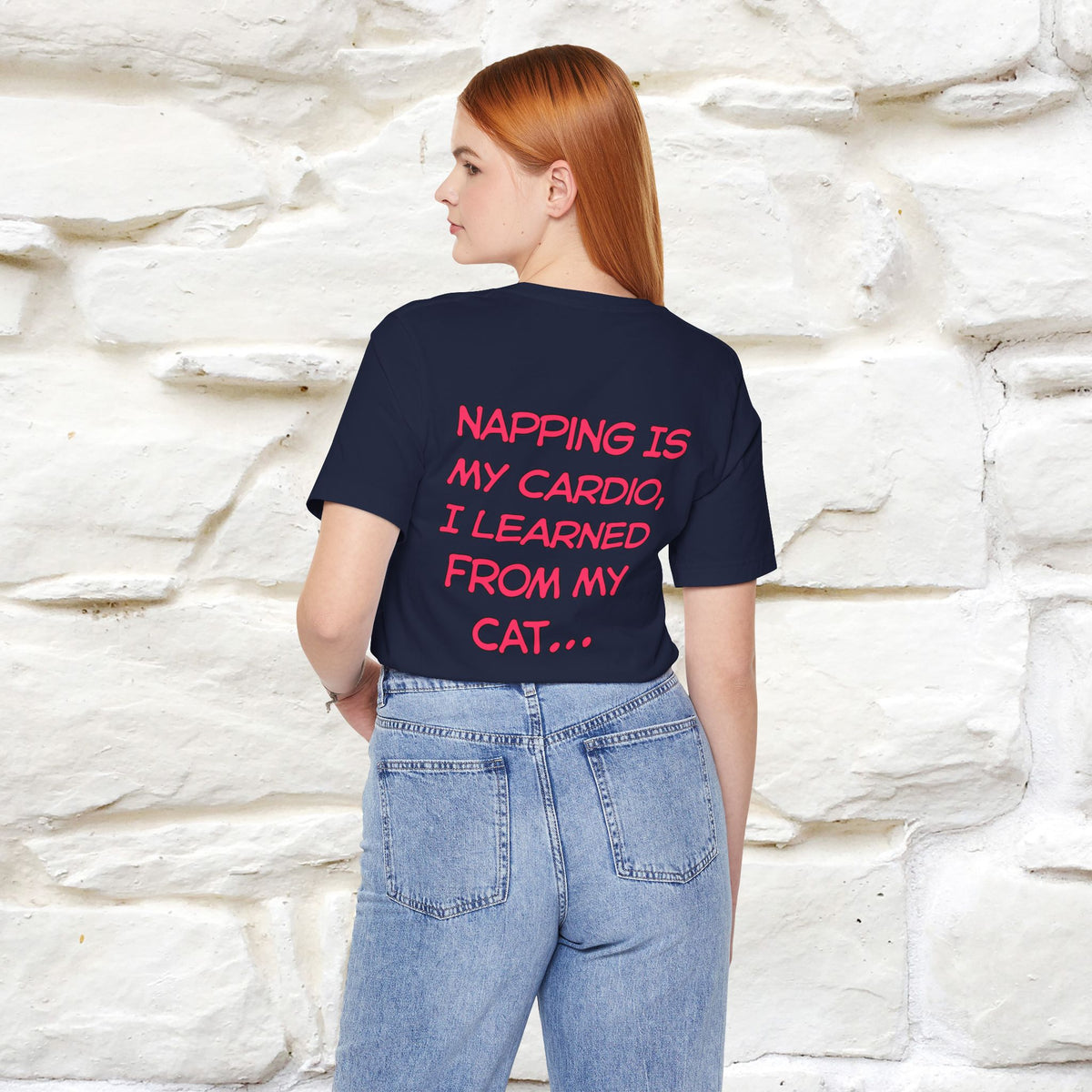 "Napping Is My Cardio, I Learned From My Cat…" Funny Cat T-shirt | Nunu&Miao Studio
