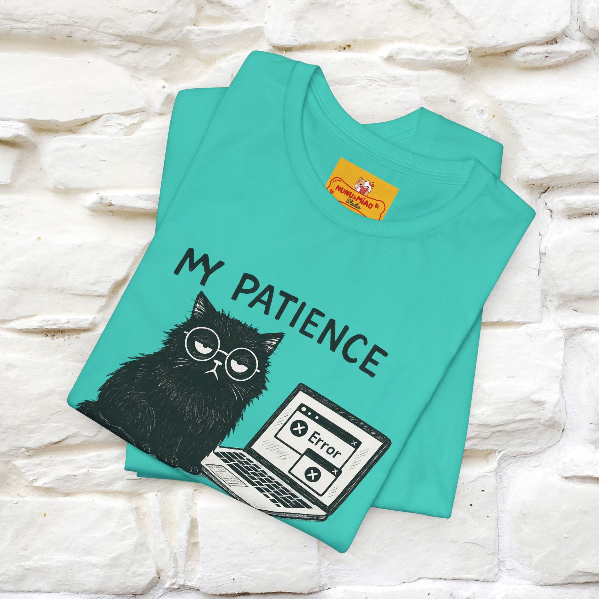 "My Patience Has Left The Chat" |Cat T-Shirt | Nunu&Miao Studio - Nunu&Miao Studio