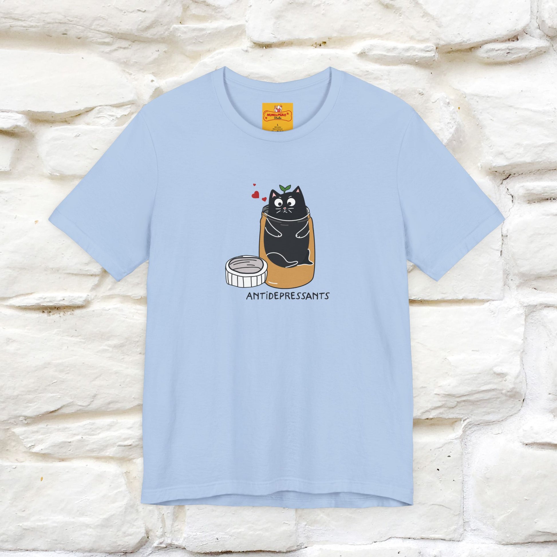 "Antidepressants" Cat T-Shirt | Front & Back Design | Nunu&Miao Studio - Nunu&Miao Studio