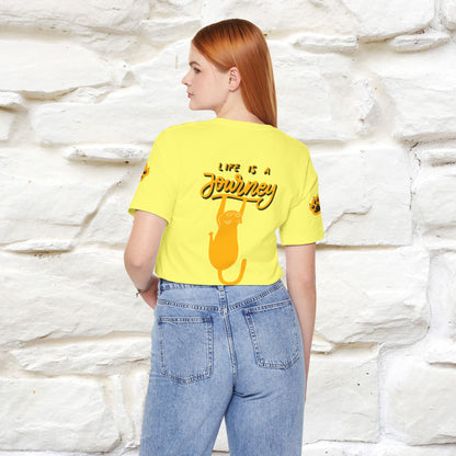 "Life Is A Journey'' Cat T-Shirt | Front & Back Design | Nunu&Miao Studio - Nunu&Miao Studio