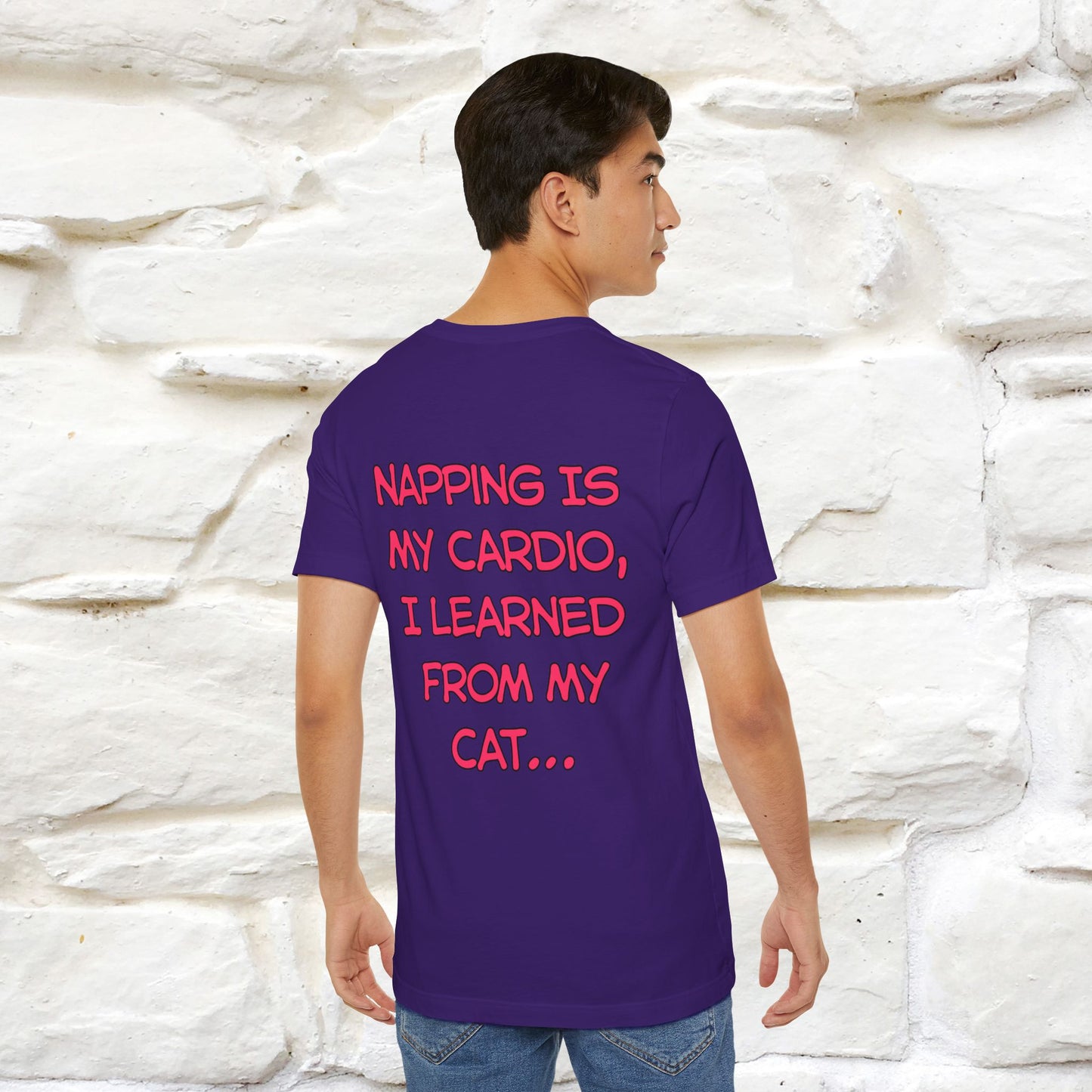 "Napping Is My Cardio, I Learned From My Cat…" Funny Cat T-shirt | Nunu&Miao Studio - Nunu&Miao Studio