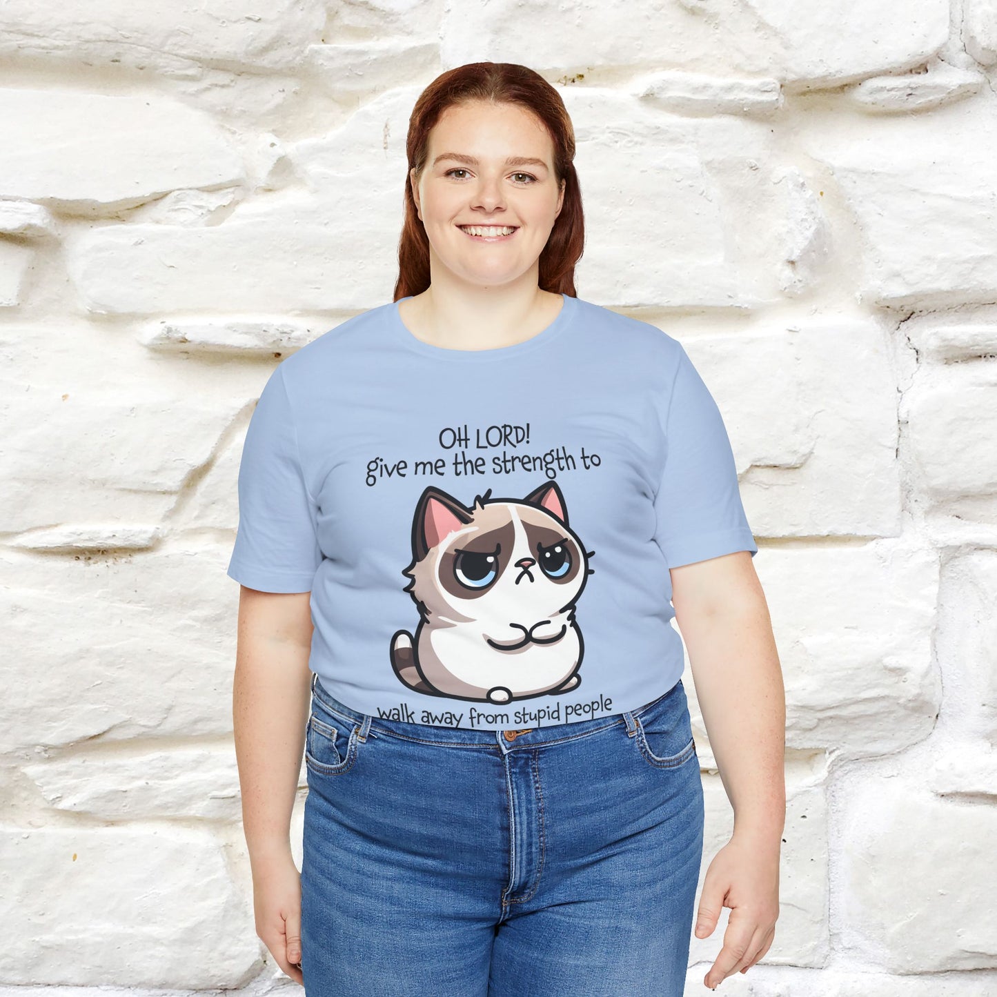 ''Oh Lord! Give Me Strength to ...'' Cat T-Shirt |  | Nunu&Miao Studio - Nunu&Miao Studio