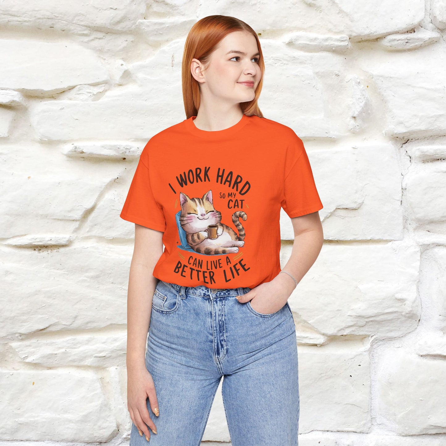 I Work Hard So My Cat Can Have a Better Life | Funny Cat Shirt  | Nunu&Miao Studio - Nunu&Miao Studio