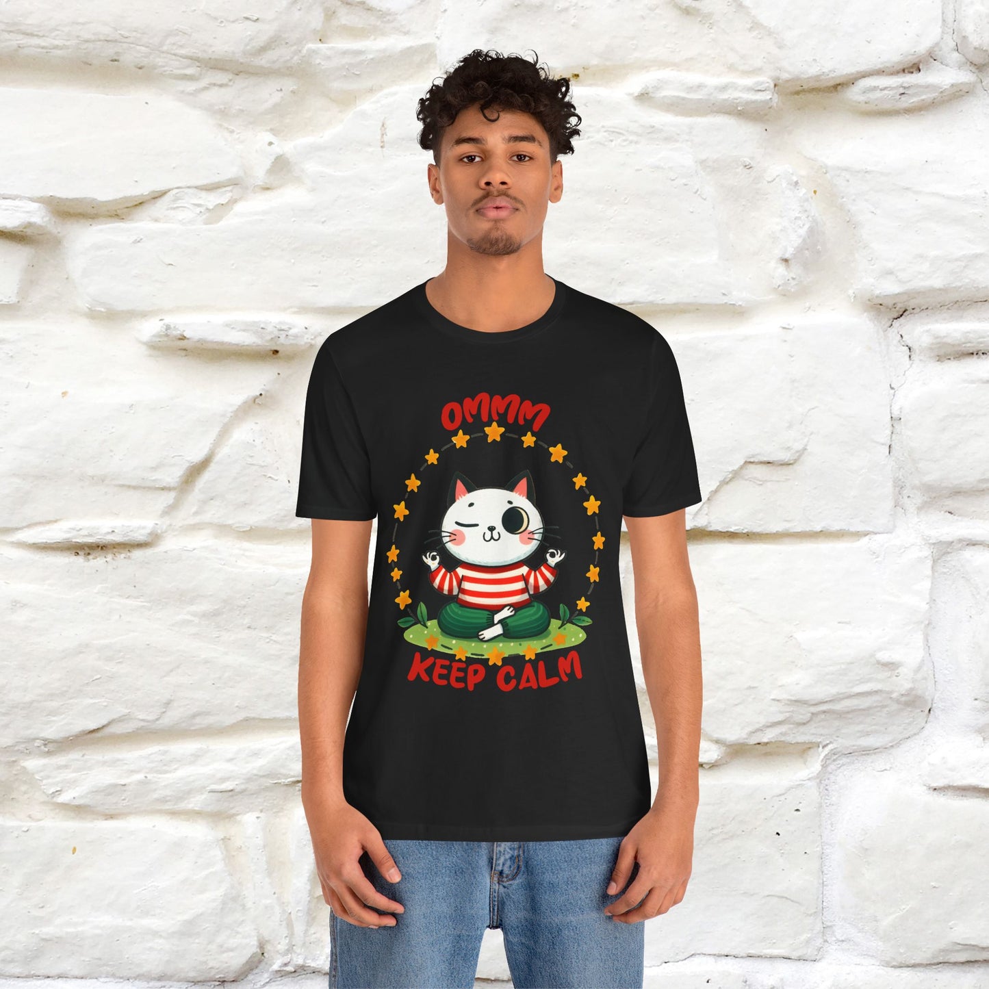 ''Ommm, Keep Calm'' Cat T-Shirt | Nunu&Miao Studio - Nunu&Miao Studio