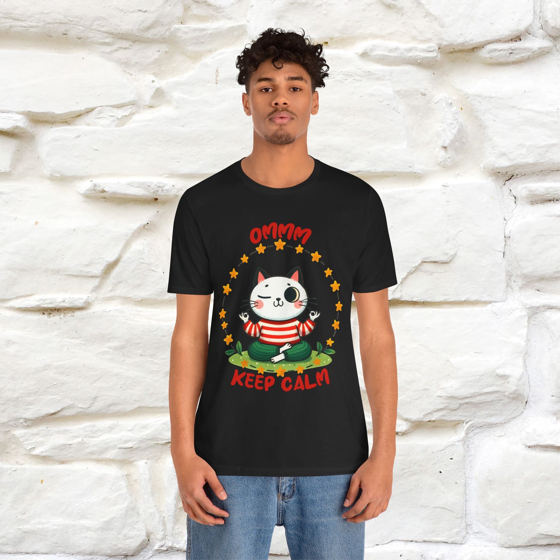 ''Ommm, Keep Calm'' Cat T-Shirt | Nunu&Miao Studio - Nunu&Miao Studio