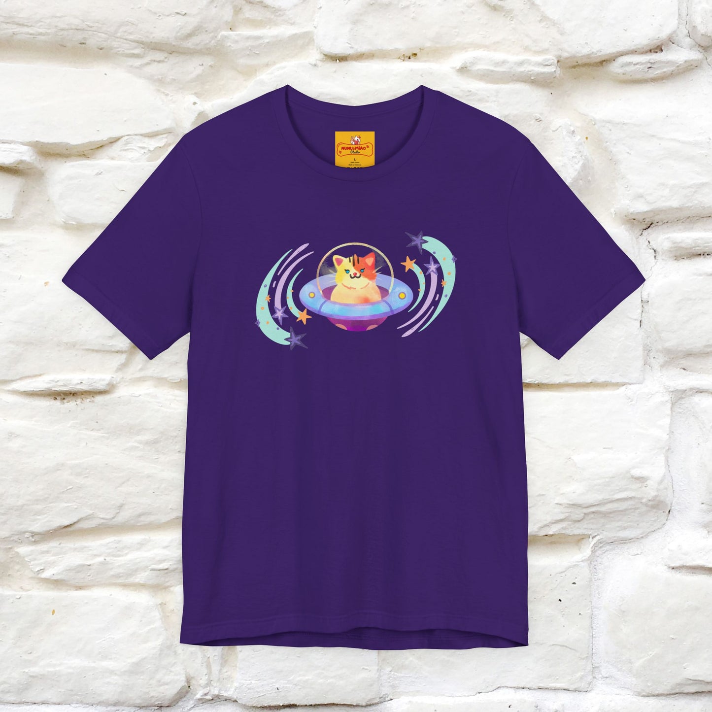 "Stay Positive'' Cat T-Shirt | Front & Back Design | Nunu&Miao Studio - Nunu&Miao Studio