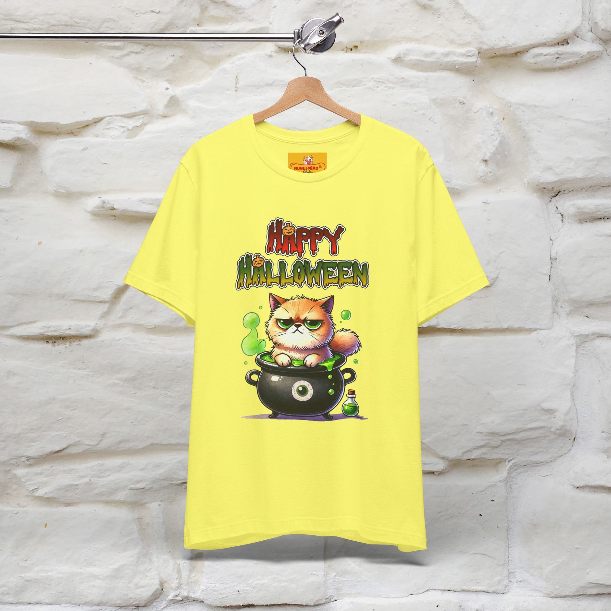 "Angry Cat Happy Halloween" Cat  T-shirt |Nunu&Miao Studio - Nunu&Miao Studio