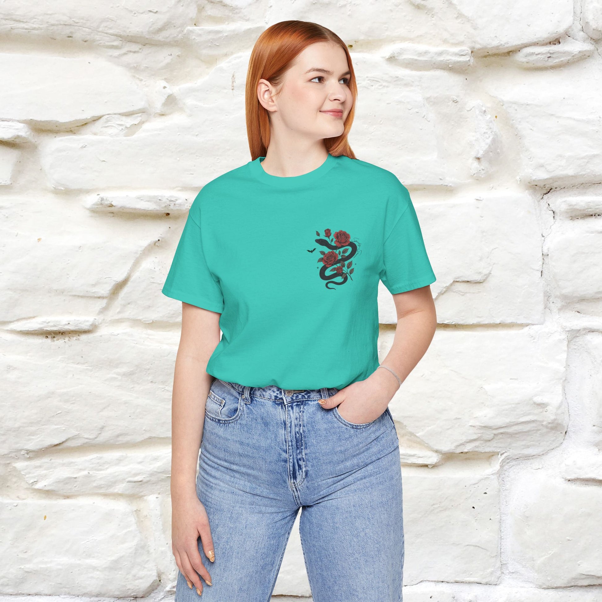 "The Rose and The Snake " Halloween T-shirt |Nunu&Miao Studio - Nunu&Miao Studio