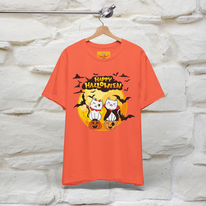 "Happy Halloween Cat Couple " Cat  T-shirt |Nunu&Miao Studio - Nunu&Miao Studio