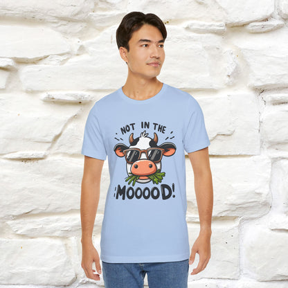 Not In The Moood – Funny Cow Pun T-Shirt | Nunu & Miao Studio - Nunu&Miao Studio