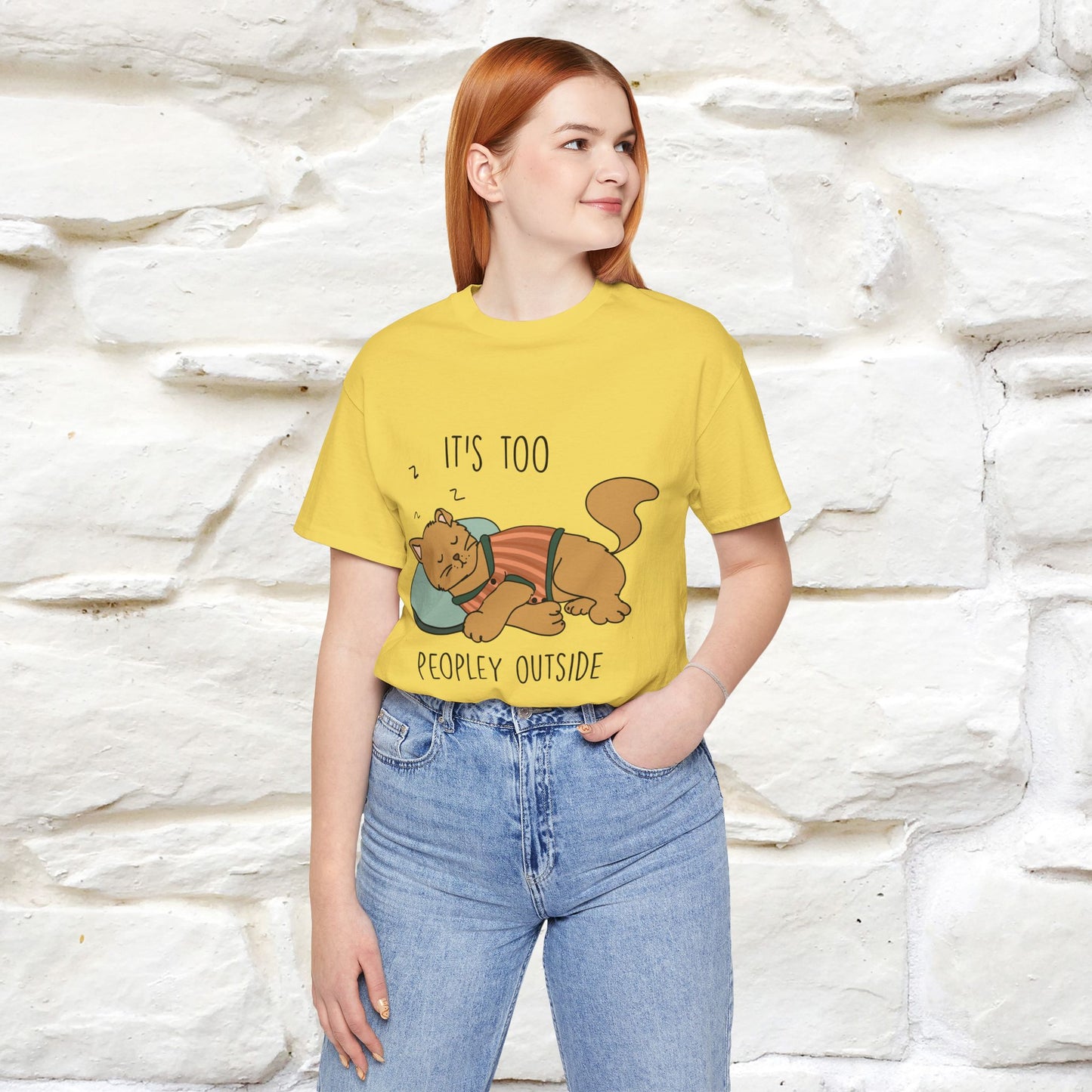 ''It’s Too Peopley Outside'' | Funny Cat T-Shirt | Nunu&Miao Studio - Nunu&Miao Studio