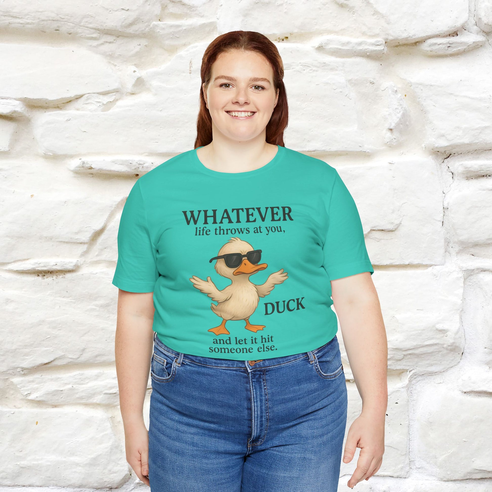 "Whatever Life Throws At You " Funny Duck T-shirt |Nunu&Miao Studio - Nunu&Miao Studio
