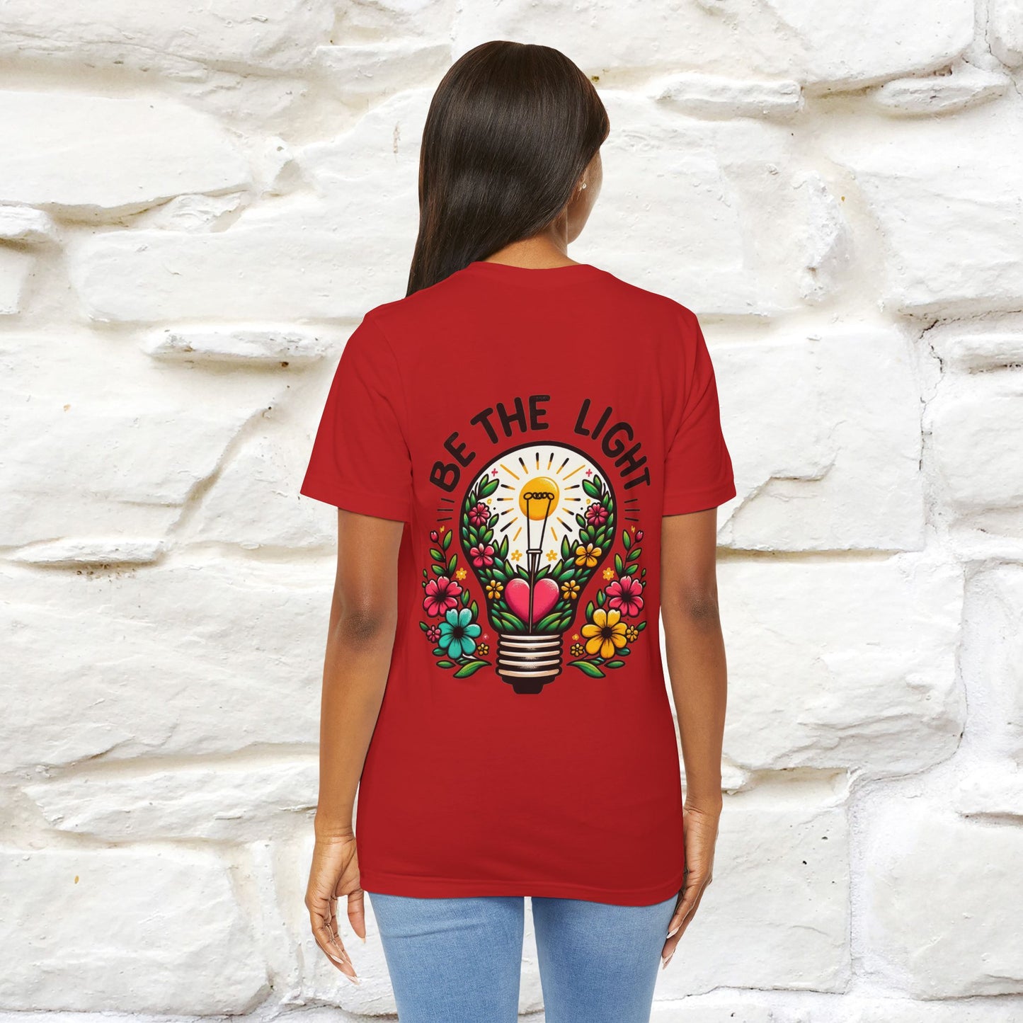 ''Be The Light" Cat T-Shirt| Front & Back Design | Nunu&Miao Studio - Nunu&Miao Studio