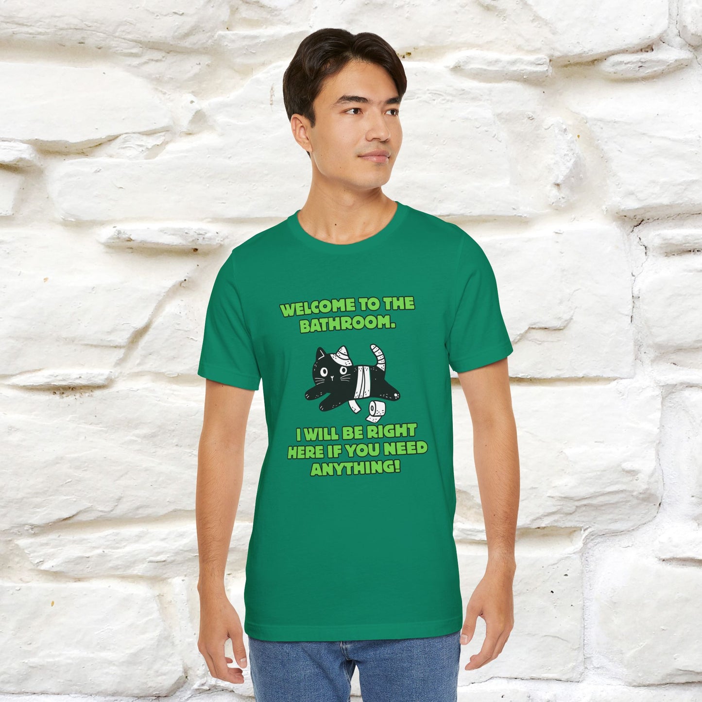 "Welcome To The Bathroom..."Funny  Cat T-shirt |Nunu&Miao Studio - Nunu&Miao Studio
